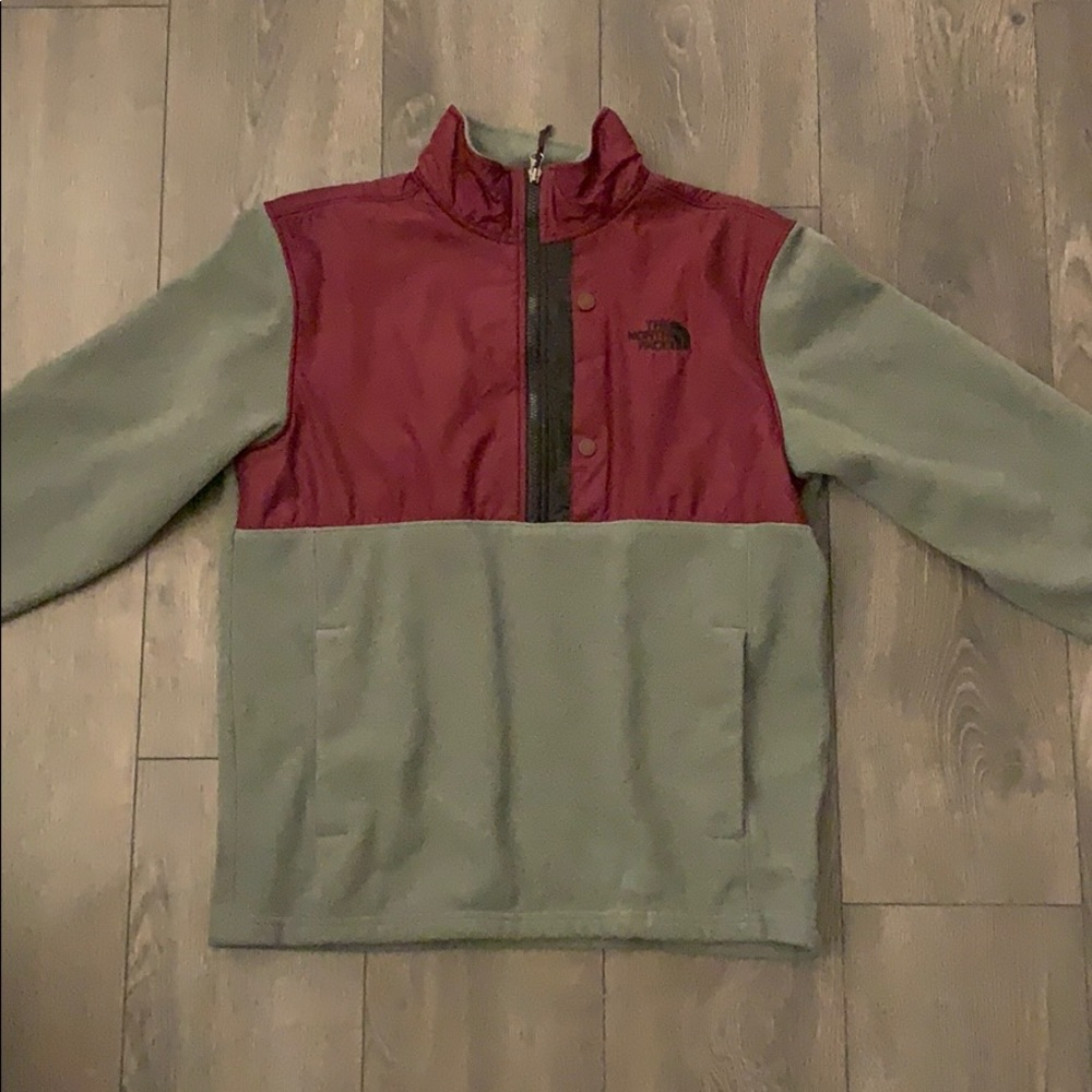 North Face grey and Red Fleece